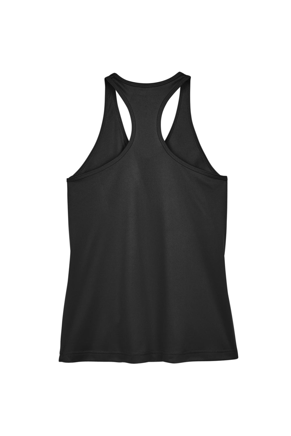 Team 365 TT11WRC Womens Zone Performance Moisture Wicking Tank Top Black Flat Back