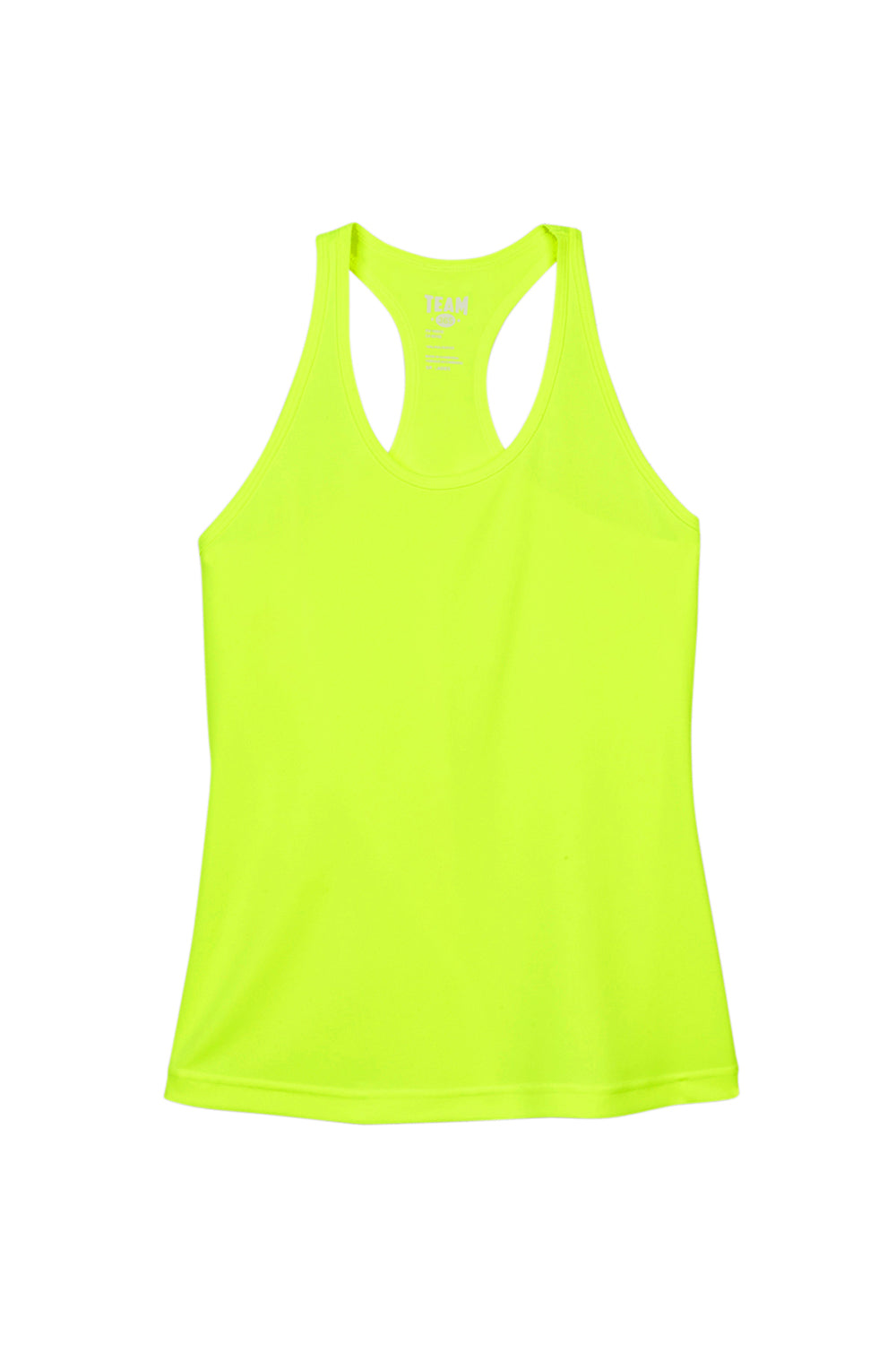 Team 365 TT11WRC Womens Zone Performance Moisture Wicking Tank Top Safety Yellow Flat Front