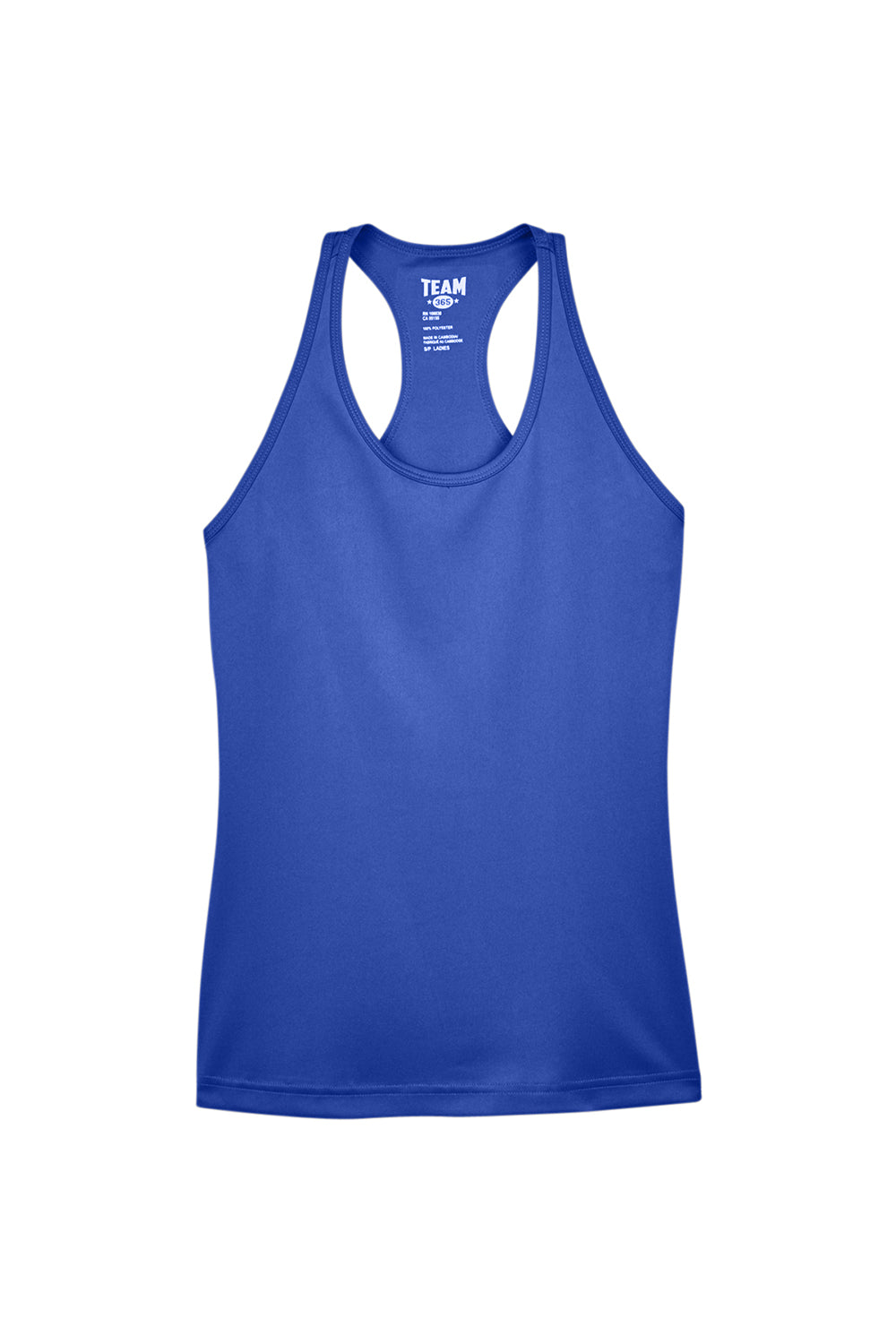 Team 365 TT11WRC Womens Zone Performance Moisture Wicking Tank Top Royal Blue Flat Front