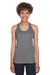 Team 365 TT11WRC Womens Zone Performance Moisture Wicking Tank Top Graphite Grey Model Front