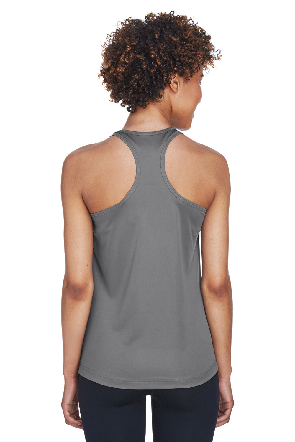 Team 365 TT11WRC Womens Zone Performance Moisture Wicking Tank Top Graphite Grey Model Back