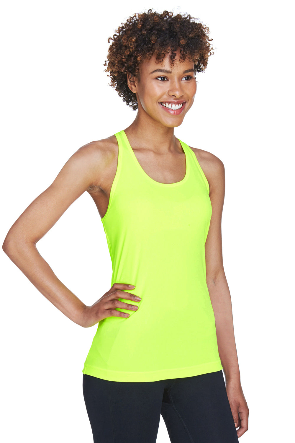 Team 365 TT11WRC Womens Zone Performance Moisture Wicking Tank Top Safety Yellow Model 3q