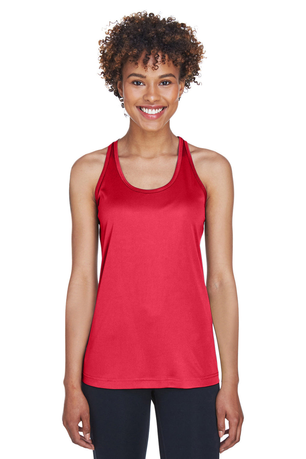 Team 365 TT11WRC Womens Zone Performance Moisture Wicking Tank Top Red Model Front