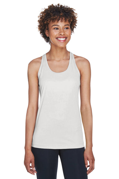 Team 365 TT11WRC Womens Zone Performance Moisture Wicking Tank Top Silver Grey Model Front