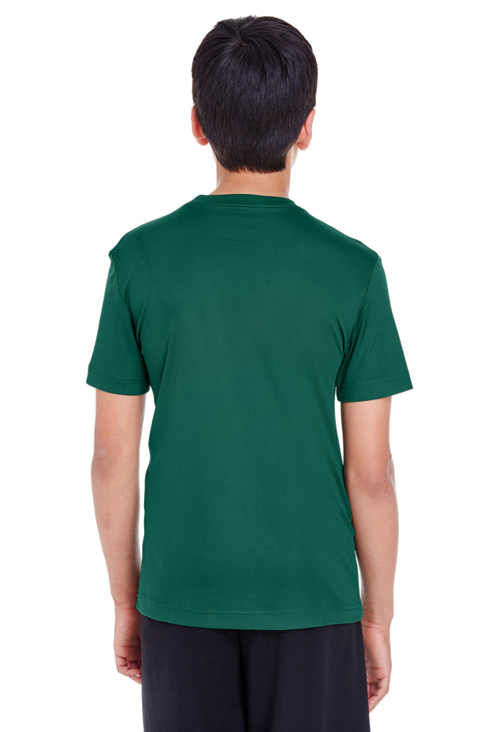 Team 365 TT11Y Youth Zone Performance Moisture Wicking Short Sleeve Crewneck T-Shirt Forest Green Model Back