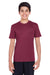 Team 365 TT11Y Youth Zone Performance Moisture Wicking Short Sleeve Crewneck T-Shirt Maroon Model Front