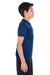 Team 365 TT11Y Youth Zone Performance Moisture Wicking Short Sleeve Crewneck T-Shirt Dark Navy Blue Model Side