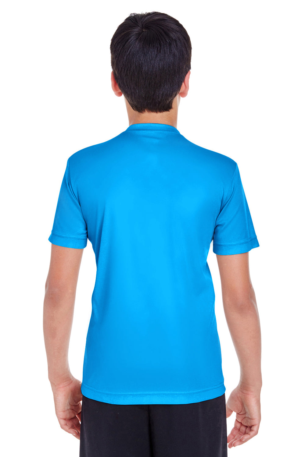 Team 365 TT11Y Youth Zone Performance Moisture Wicking Short Sleeve Crewneck T-Shirt Electric Blue Model Back