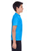 Team 365 TT11Y Youth Zone Performance Moisture Wicking Short Sleeve Crewneck T-Shirt Electric Blue Model Side