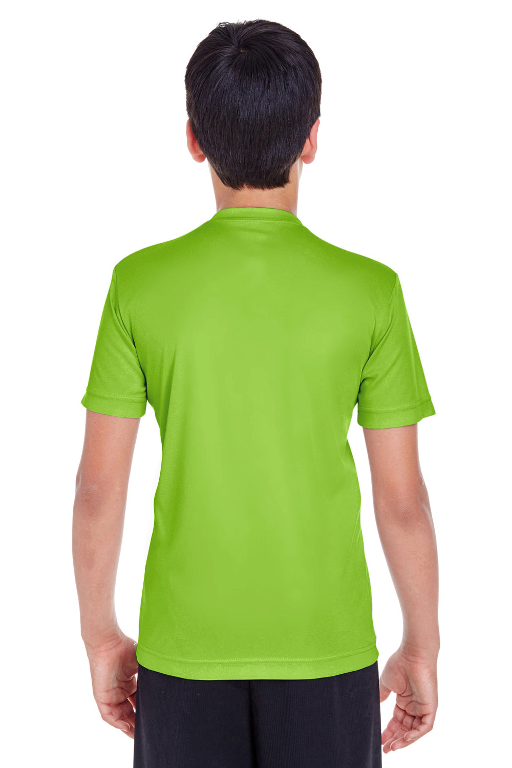 Team 365 TT11Y Youth Zone Performance Moisture Wicking Short Sleeve Crewneck T-Shirt Acid Green Model Back