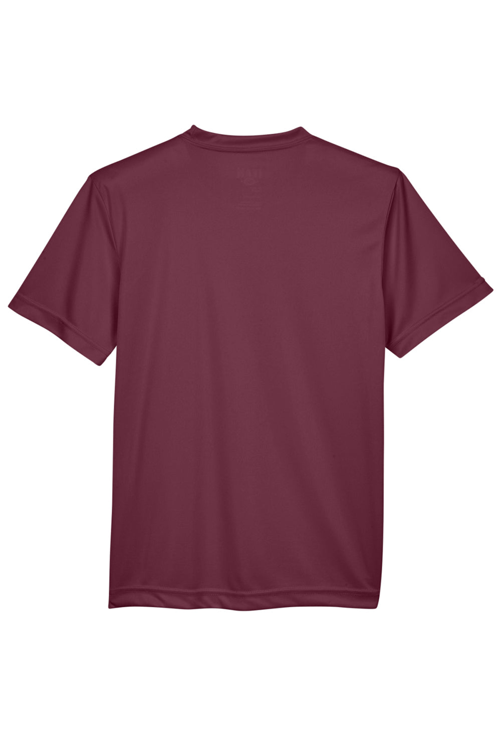 Team 365 TT11Y Youth Zone Performance Moisture Wicking Short Sleeve Crewneck T-Shirt Dark Maroon Flat Back