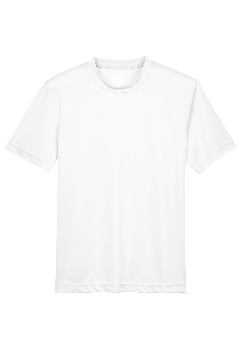 Team 365 TT11Y Youth Zone Performance Moisture Wicking Short Sleeve Crewneck T-Shirt White Flat Front