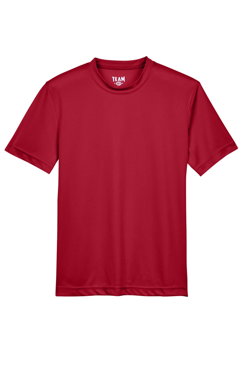 Team 365 TT11Y Youth Zone Performance Moisture Wicking Short Sleeve Crewneck T-Shirt Scarlet Red Flat Front