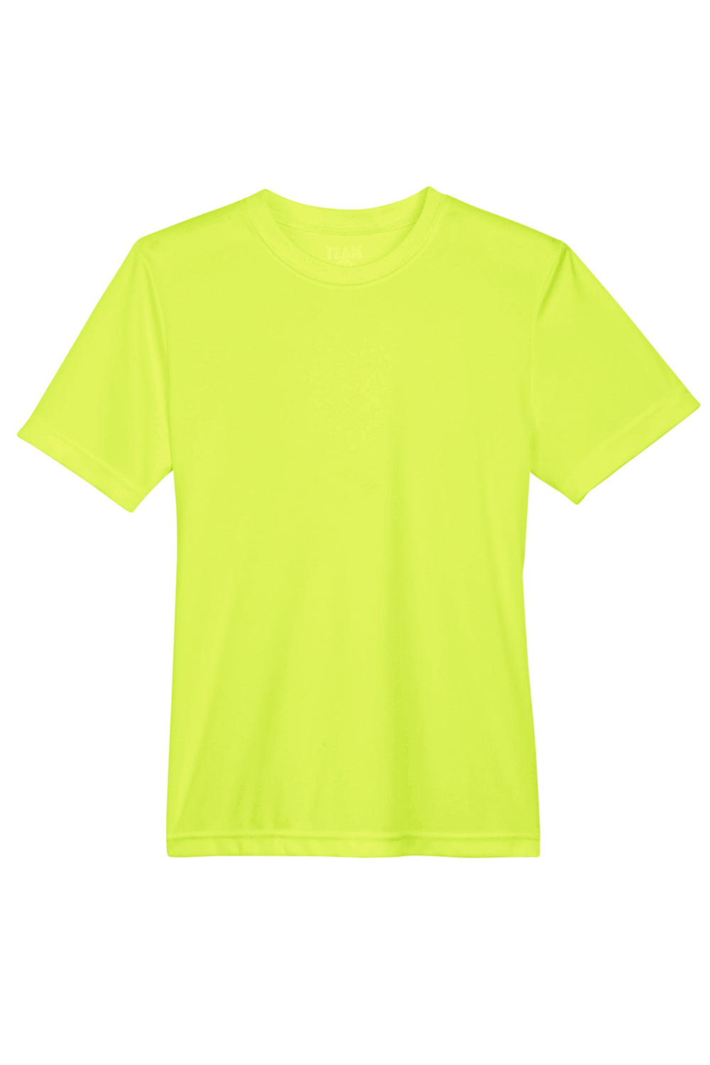 Team 365 TT11Y Youth Zone Performance Moisture Wicking Short Sleeve Crewneck T-Shirt Safety Yellow Flat Front