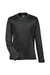 Team 365 TT11YL Youth Zone Performance Moisture Wicking Long Sleeve Crewneck T-Shirt Black Flat Front