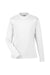 Team 365 TT11YL Youth Zone Performance Moisture Wicking Long Sleeve Crewneck T-Shirt White Flat Front