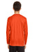 Team 365 TT11YL Youth Zone Performance Moisture Wicking Long Sleeve Crewneck T-Shirt Orange Model Back