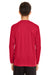 Team 365 TT11YL Youth Zone Performance Moisture Wicking Long Sleeve Crewneck T-Shirt Red Model Back