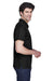 Team 365 TT21 Mens Command Performance Moisture Wicking Short Sleeve Polo Shirt Black Model Side