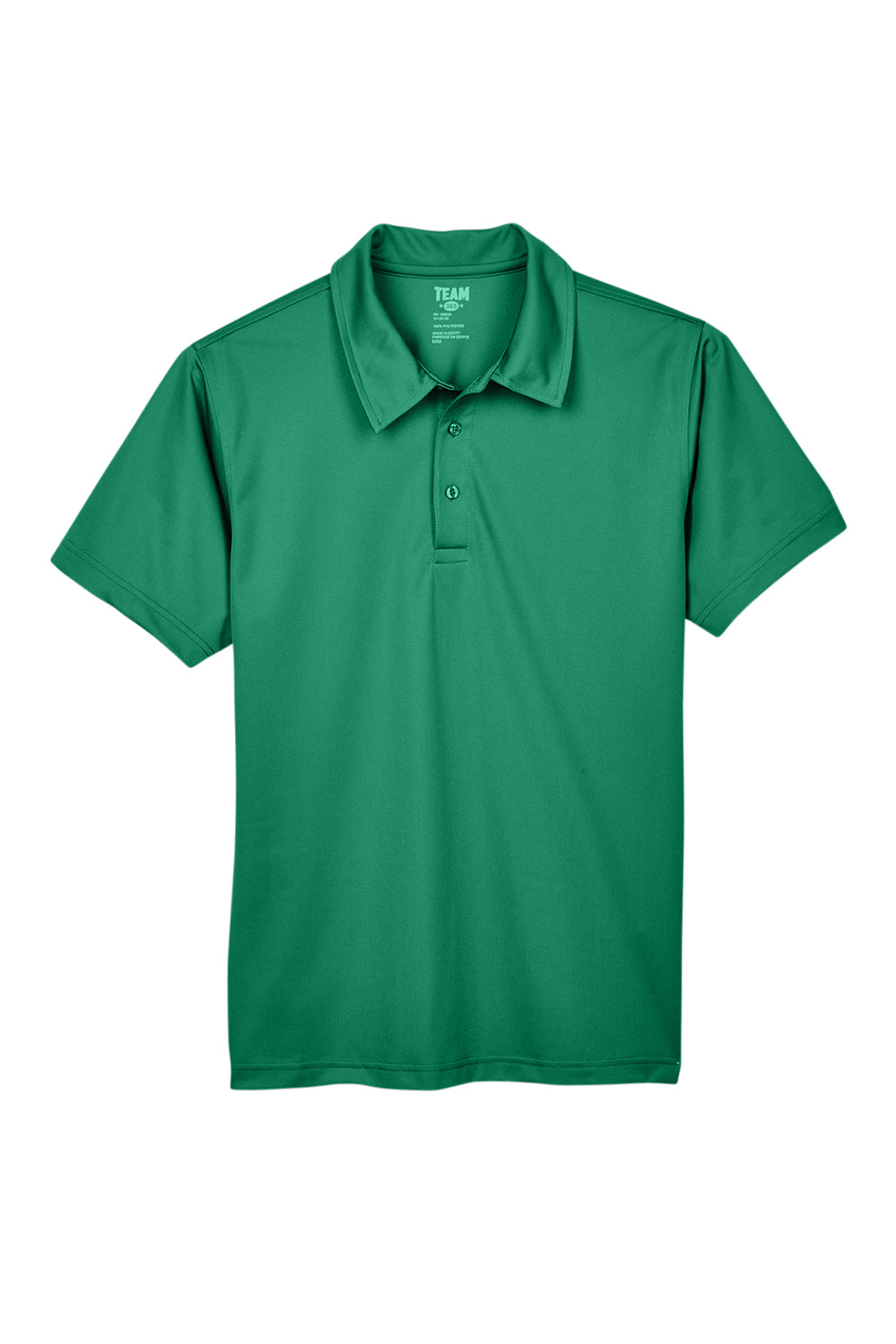 Team 365 TT21 Mens Command Performance Moisture Wicking Short Sleeve Polo Shirt Kelly Green Flat Front