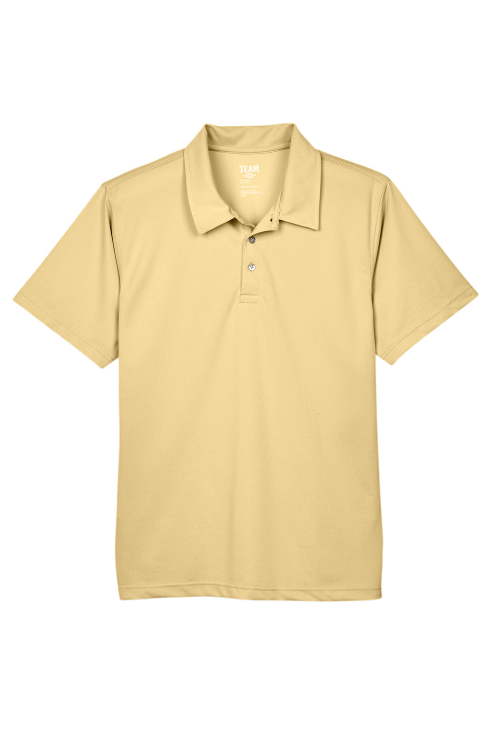 Team 365 TT21 Mens Command Performance Moisture Wicking Short Sleeve Polo Shirt Vegas Gold Flat Front