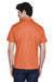 Team 365 TT21 Mens Command Performance Moisture Wicking Short Sleeve Polo Shirt Burnt Orange Model Back