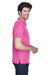 Team 365 TT21 Mens Command Performance Moisture Wicking Short Sleeve Polo Shirt Charity Pink Model Side