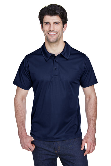 Team 365 TT21 Mens Command Performance Moisture Wicking Short Sleeve Polo Shirt Dark Navy Blue Model Front