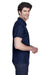 Team 365 TT21 Mens Command Performance Moisture Wicking Short Sleeve Polo Shirt Dark Navy Blue Model Side