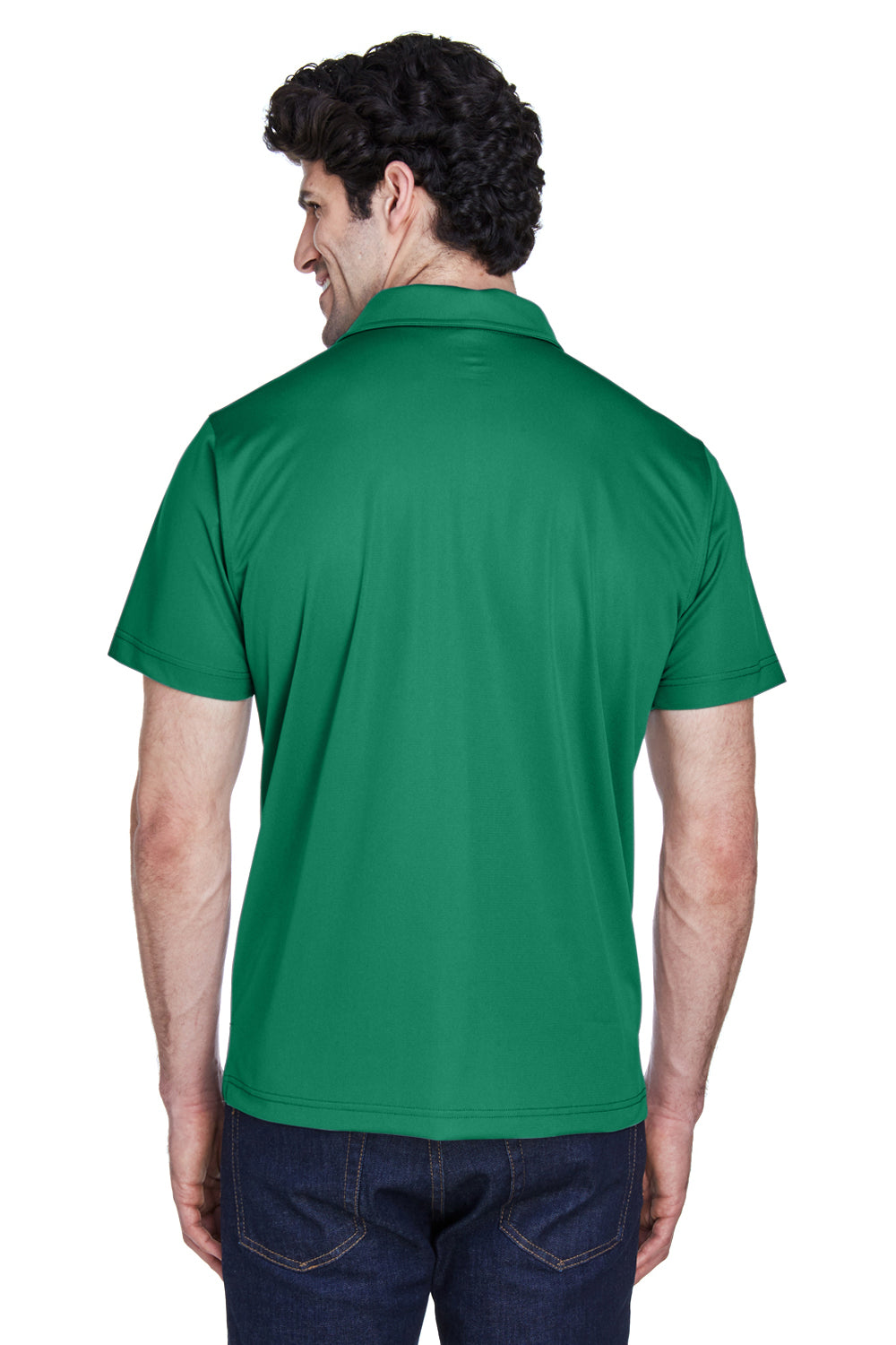 Team 365 TT21 Mens Command Performance Moisture Wicking Short Sleeve Polo Shirt Kelly Green Model Back