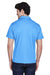 Team 365 TT21 Mens Command Performance Moisture Wicking Short Sleeve Polo Shirt Light Blue Model Back