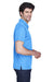 Team 365 TT21 Mens Command Performance Moisture Wicking Short Sleeve Polo Shirt Light Blue Model Side