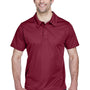 Team 365 Mens Command Performance Moisture Wicking Short Sleeve Polo Shirt - Maroon