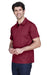 Team 365 TT21 Mens Command Performance Moisture Wicking Short Sleeve Polo Shirt Maroon Model 3q