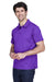 Team 365 TT21 Mens Command Performance Moisture Wicking Short Sleeve Polo Shirt Purple Model 3q