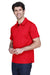 Team 365 TT21 Mens Command Performance Moisture Wicking Short Sleeve Polo Shirt Red Model 3q