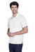 Team 365 TT21 Mens Command Performance Moisture Wicking Short Sleeve Polo Shirt White Model 3q