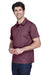 Team 365 TT21 Mens Command Performance Moisture Wicking Short Sleeve Polo Shirt Dark Maroon Model 3q