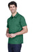 Team 365 TT21 Mens Command Performance Moisture Wicking Short Sleeve Polo Shirt Dark Green Model 3q