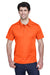 Team 365 TT21 Mens Command Performance Moisture Wicking Short Sleeve Polo Shirt Orange Model Front