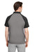 Team 365 TT21C Mens Command Colorblock Moisture Wicking Short Sleeve Polo Shirt Graphite Grey/Black Model Back