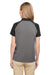 Team 365 TT21CW Womens Command Colorblock Moisture Wicking Short Sleeve Polo Shirt Graphite Grey/Black Model Back