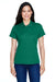 Team 365 TT21W Womens Command Performance Moisture Wicking Short Sleeve Polo Shirt Forest Green Model Front