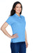 Team 365 TT21W Womens Command Performance Moisture Wicking Short Sleeve Polo Shirt Light Blue Model 3q