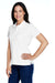 Team 365 TT21W Womens Command Performance Moisture Wicking Short Sleeve Polo Shirt White Model 3q