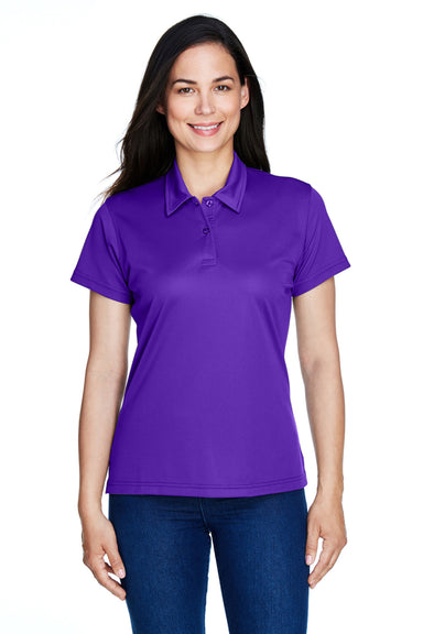 Team 365 TT21W Womens Command Performance Moisture Wicking Short Sleeve Polo Shirt Purple Model Front