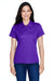 Team 365 TT21W Womens Command Performance Moisture Wicking Short Sleeve Polo Shirt Purple Model Front