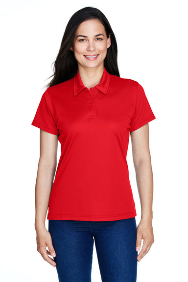 Team 365 TT21W Womens Command Performance Moisture Wicking Short Sleeve Polo Shirt Red Model Front