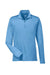 Team 365 TT31 Mens Zone Performance Moisture Wicking 1/4 Zip Sweatshirt Light Blue Flat Front