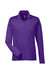 Team 365 TT31 Mens Zone Performance Moisture Wicking 1/4 Zip Sweatshirt Purple Flat Front